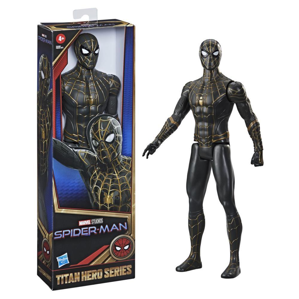 Marvel Hasbro Licensed 12" Spiderman Black Suit Action Figure Titan Hero Series 