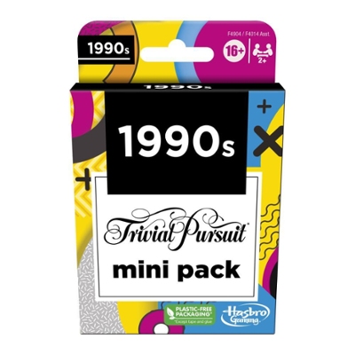 Trivial Pursuit 1990s Mini Pack Game, Fun Trivia Questions for Adults and Teens