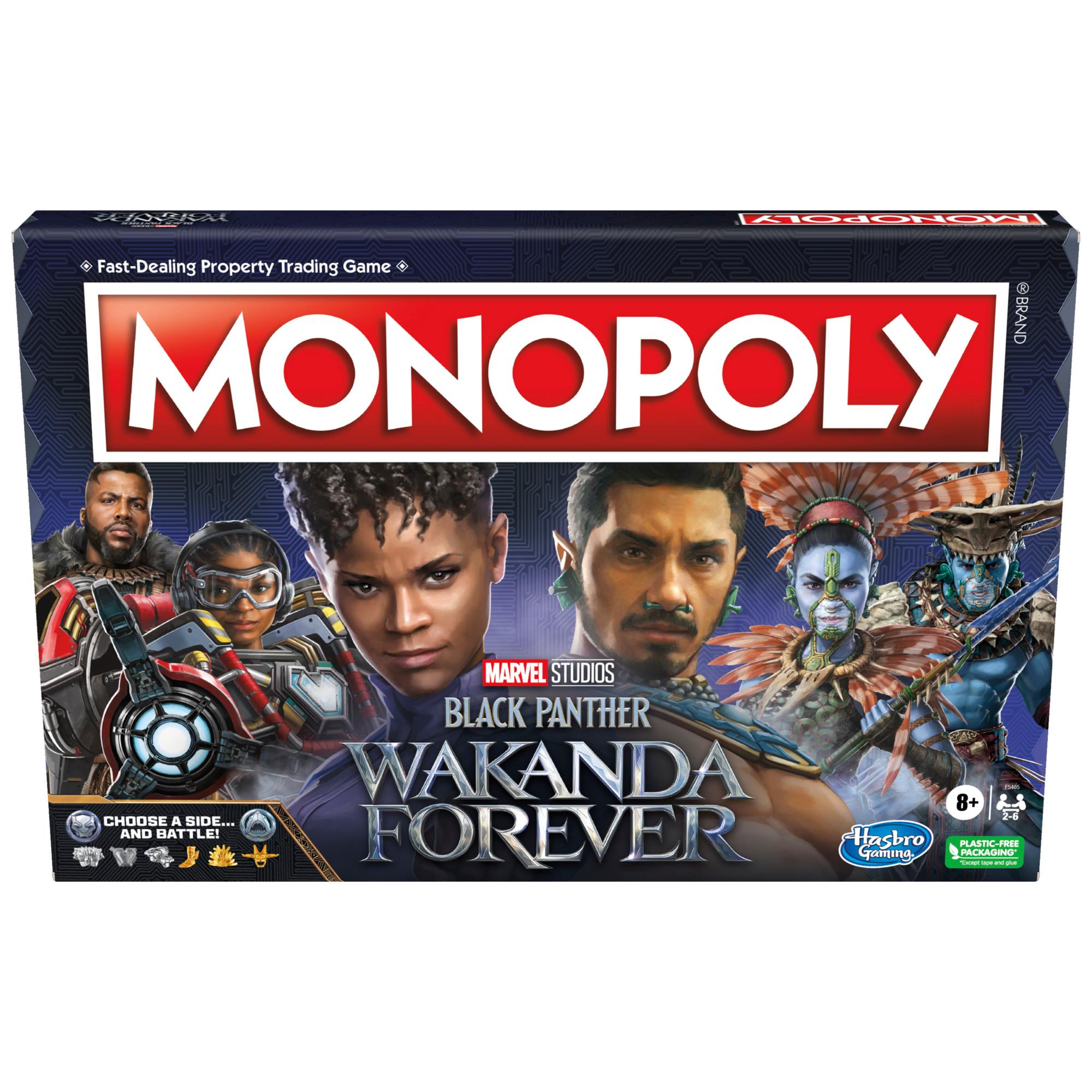 Monopoly: Marvel Studios' Black Panther: Wakanda Forever Edition Board Game for Families and Kids Ages 8+, Game for 2-6 Players