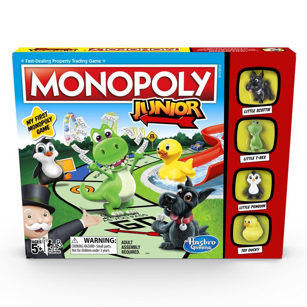 Monopoly Junior Board Game Parker Bros Hasbro Kids Cat Dog Car Boat My 1st for sale online 