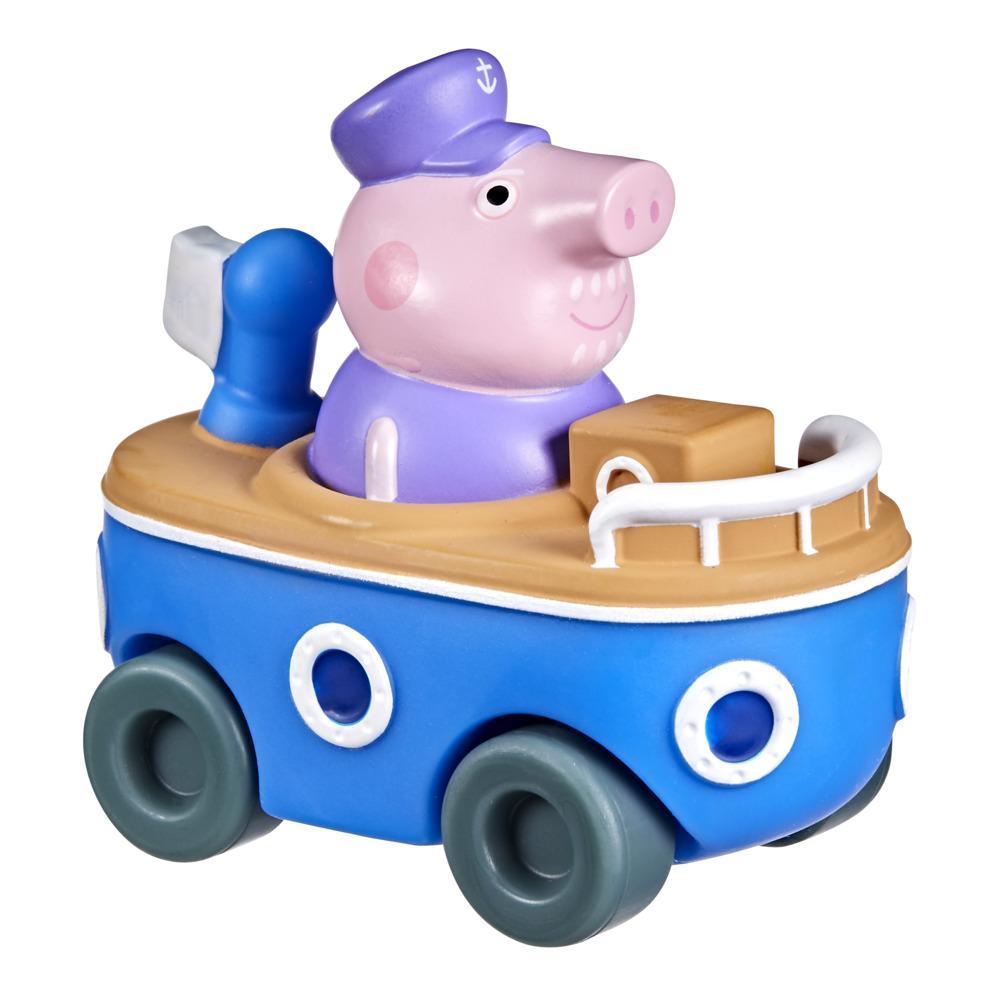 Removable Deck Peppa Pig Peppa’s Adventures Grandpa Pig’s Cabin Boat Vehicle Preschool Toy: 1 Figure for Ages 3 and Up Rolling Wheels 