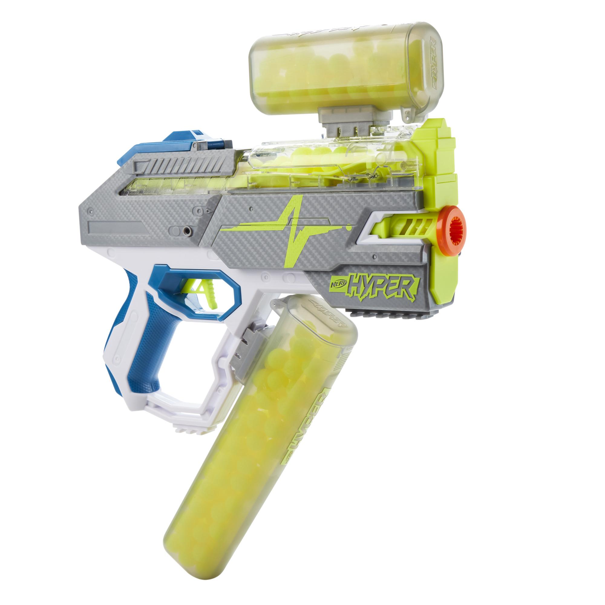 Nerf Hyper Rush-40 Pump-Action Blaster and 30 Nerf Hyper Rounds, 110 FPS Velocity, Easy Reload, 40-Round Capacity