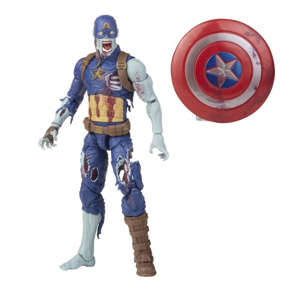 Marvel Legends Series 6-inch Scale Action Figure Toy Zombie Captain America, Includes Premium Design and 1 Accessory
