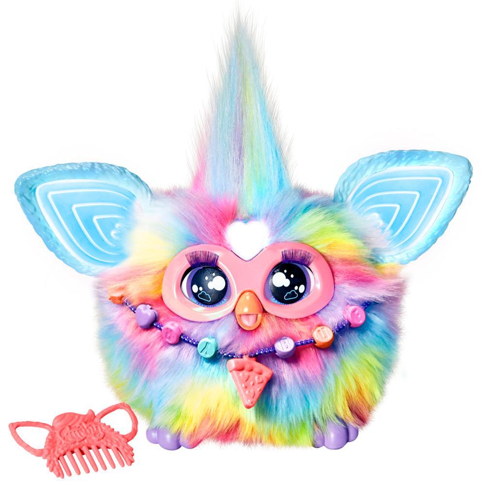 Furby Furblets Ray-Vee Mini Friend, 45+ Sounds, Electronica Music & Furbish  Phrases, Electronic Plush Toys, Rainbow, Kids Easter Basket Stuffers or