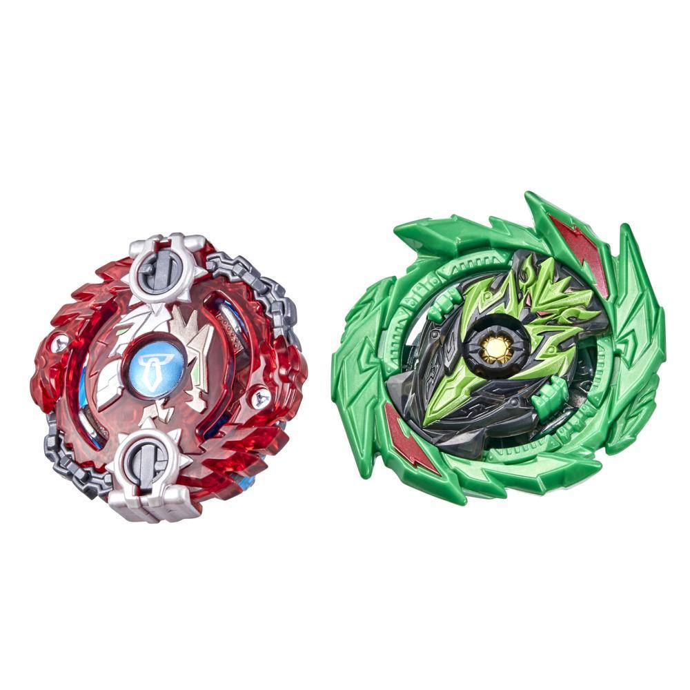 Beyblade Burst Surge Speedstorm Origin Achilles A6 and Tyros T6 Spinning Top Dual Pack -- Battling Game Top Toy