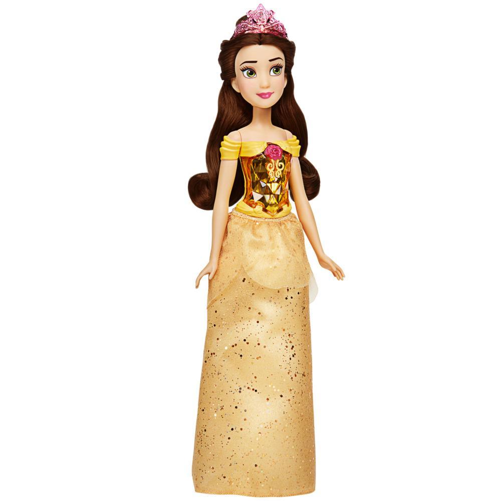 Disney Princess Royal Shimmer Belle Doll, Fashion Doll with Skirt and Accessories, Toy for Kids Ages 3 and Up