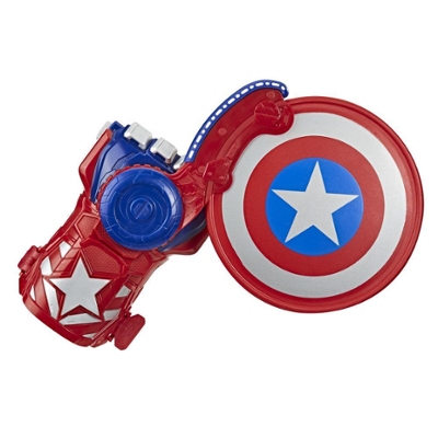 NERF Power Moves Marvel Avengers Captain America Shield Sling Disc-Launching Toy for Kids Roleplay, Kids Ages 5 and Up
