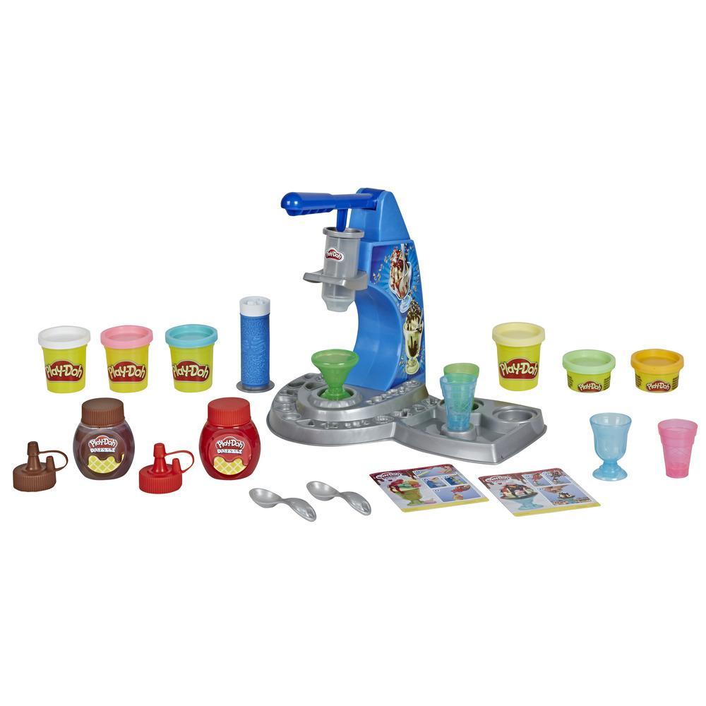 Play-Doh Kitchen Creations Drizzy Ice Cream Playset Featuring Drizzle Compound and 6 Non-Toxic Play-Doh Colors