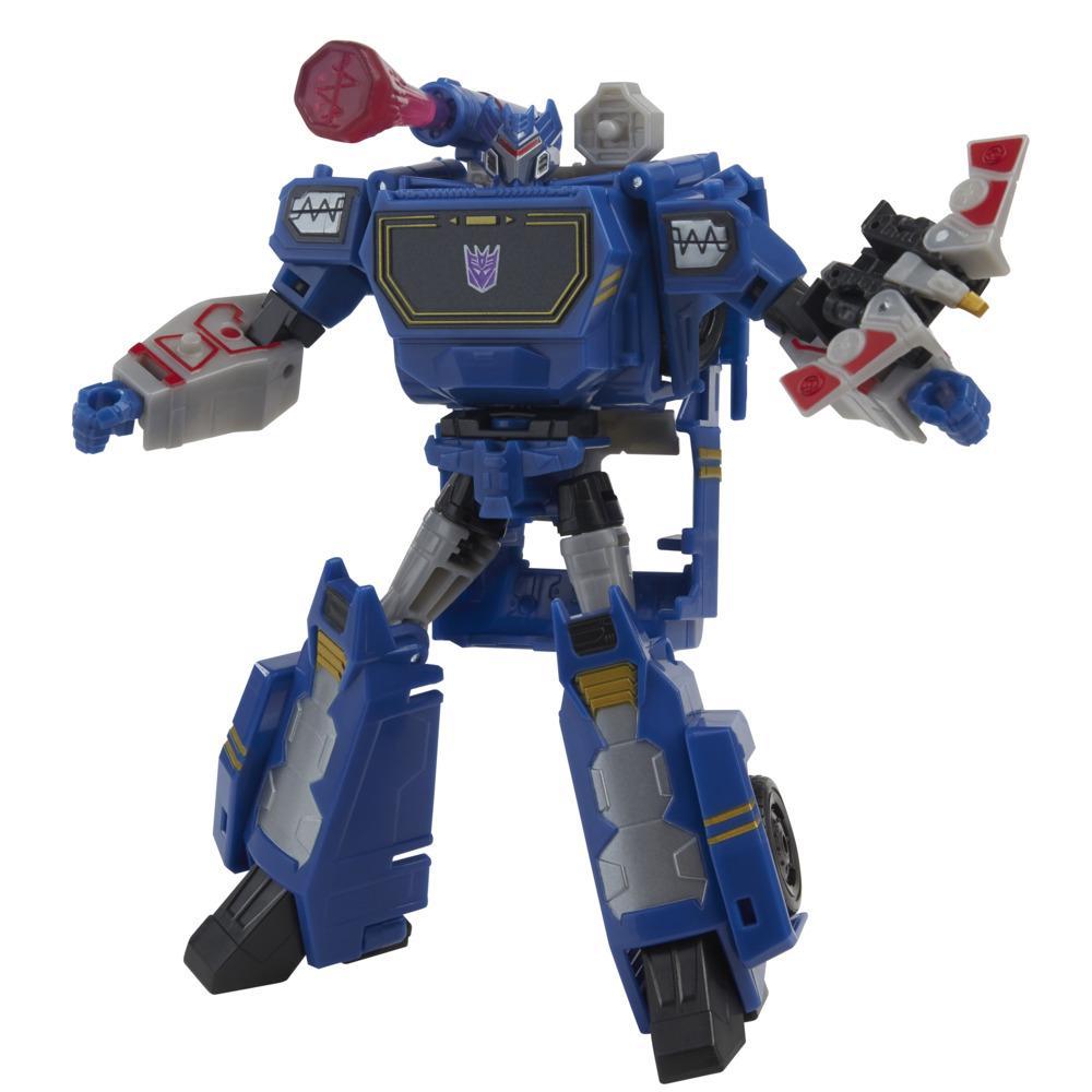 Transformers Bumblebee Cyberverse Adventures Toys Deluxe Class Soundwave Action Figure, Sound Blast Action Attack, 5-inch