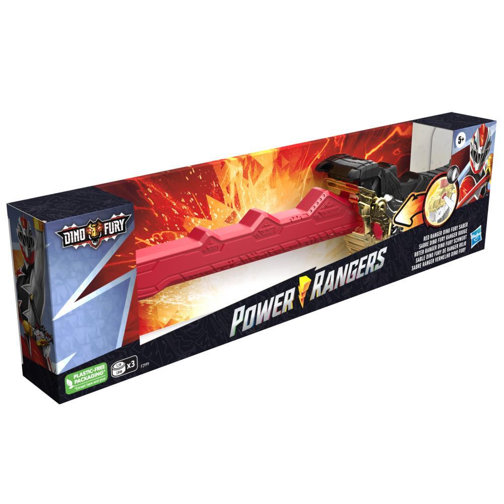 Power Rangers Dino Fury Red Ranger Dino Fury Saber Electronic Toy With Sounds, Inspired by the TV Show Ages 5 and Up