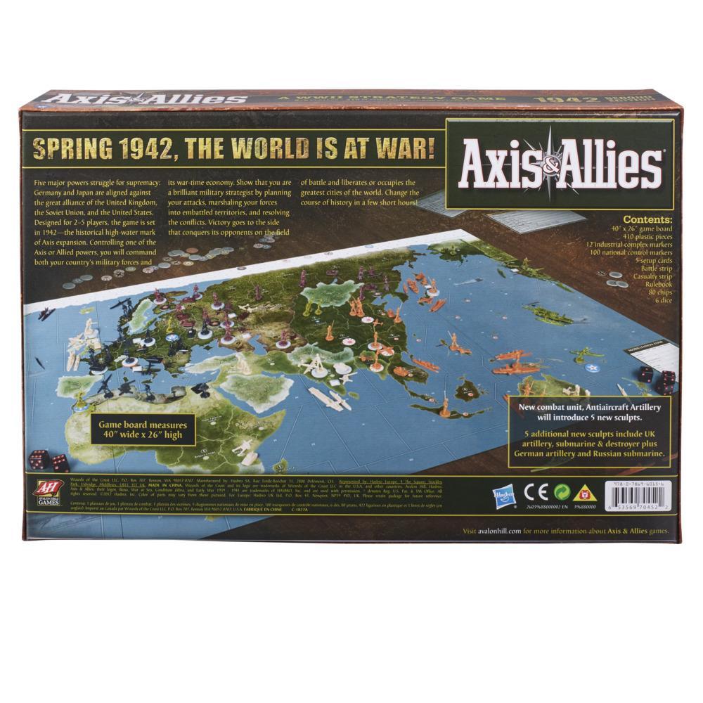 Avalon Hill Axis & Allies 1942 Second Edition WWII Strategy Board Game, Ages 12 and Up, 2-5 Players