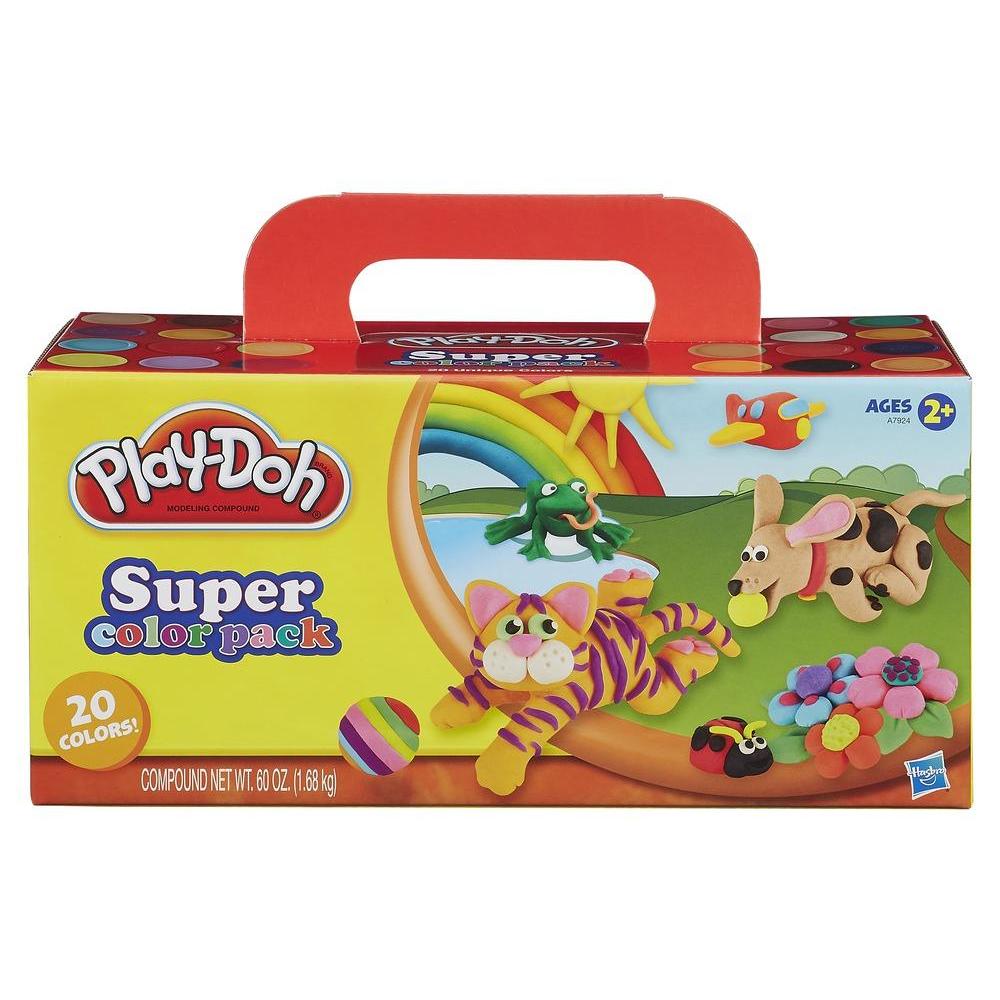 Details about   Play-Doh Super Color 20-Pack with 20 Colors 60oz New 