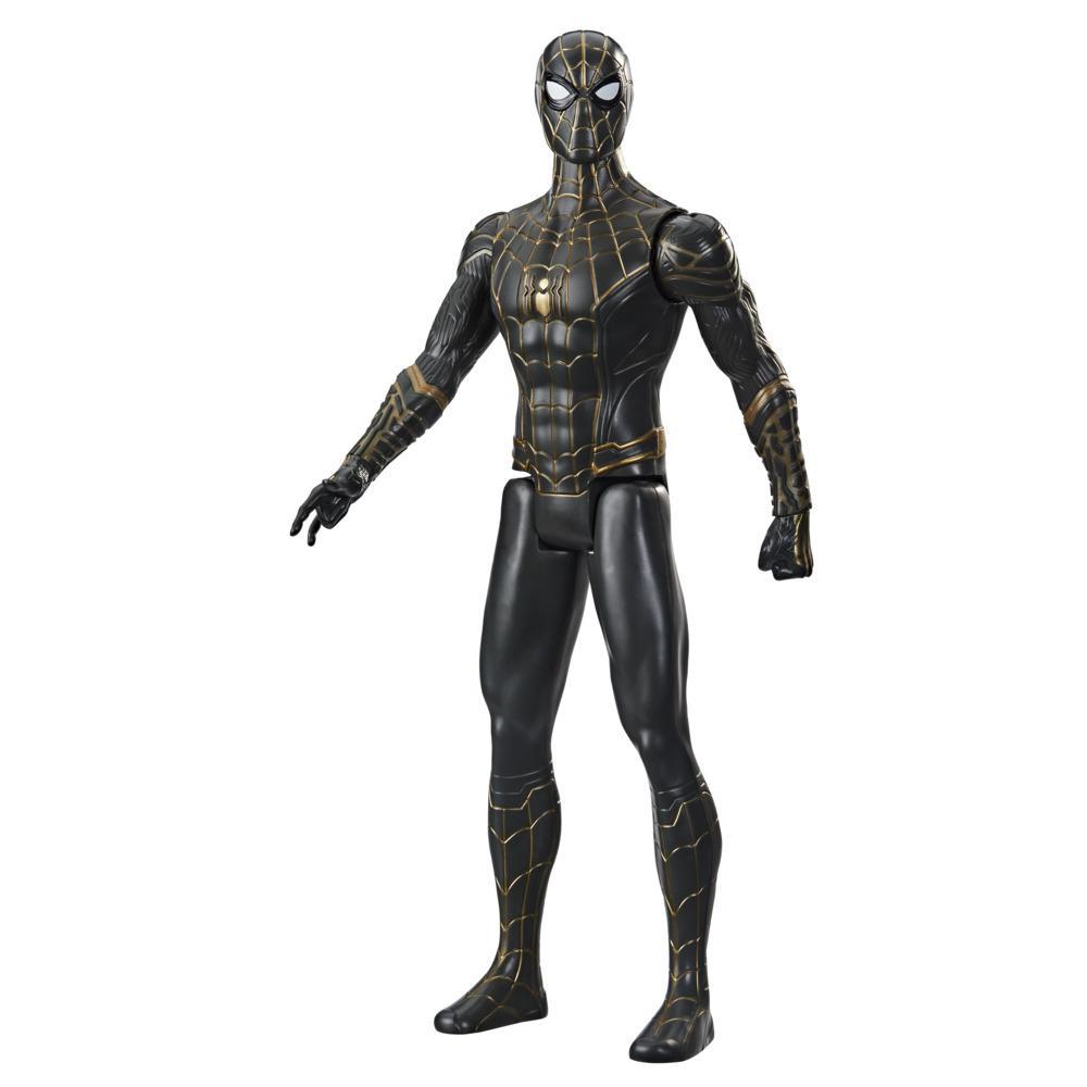 Perseo Galantería Miserable Spider-Man con traje negro y dorado de Marvel Spider-Man Titan Hero Series  - Marvel