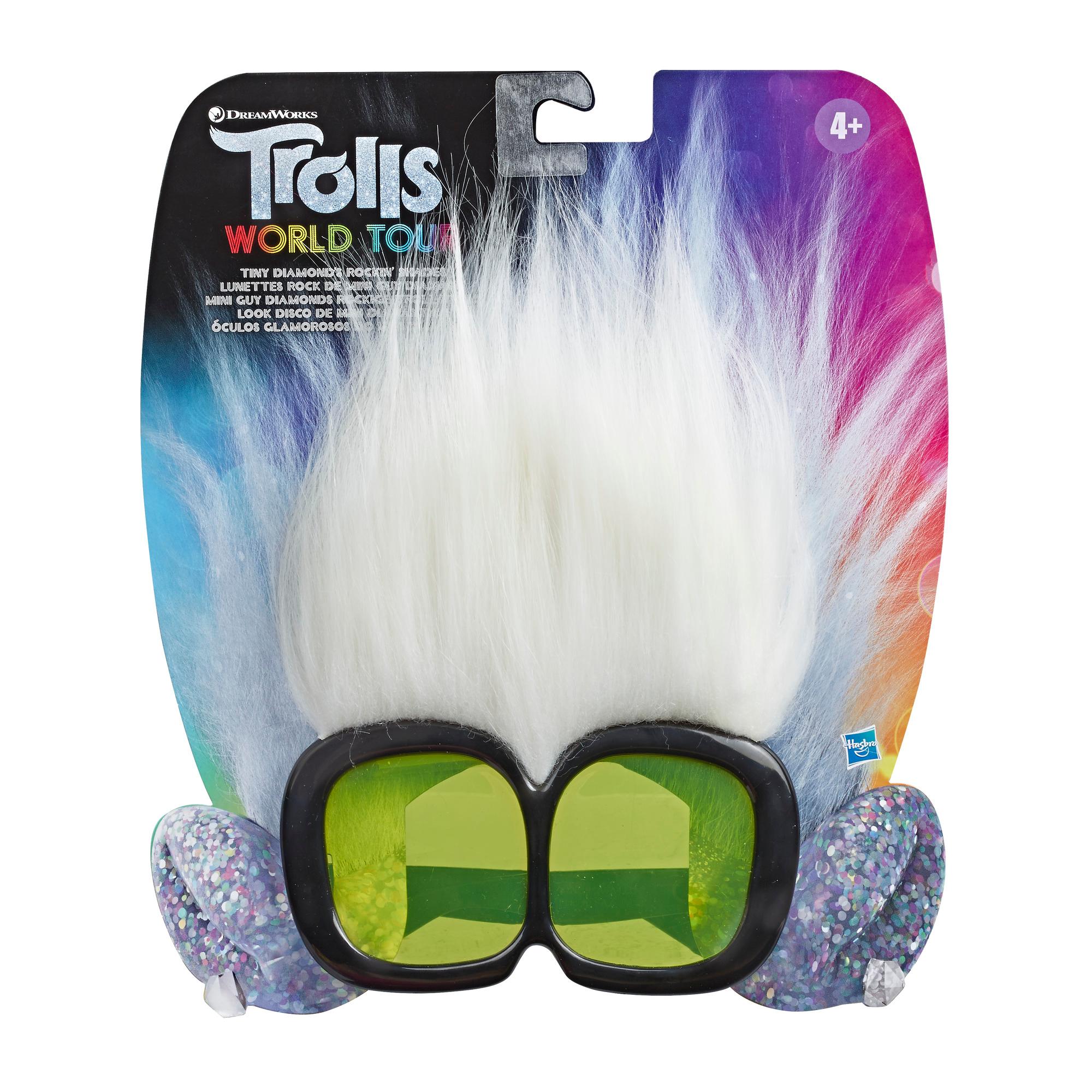 Look disco de Tito Diamante de DreamWorks Trolls, Divertidas gafas de sol inspiradas en la película Trolls 2: Gira Mundial