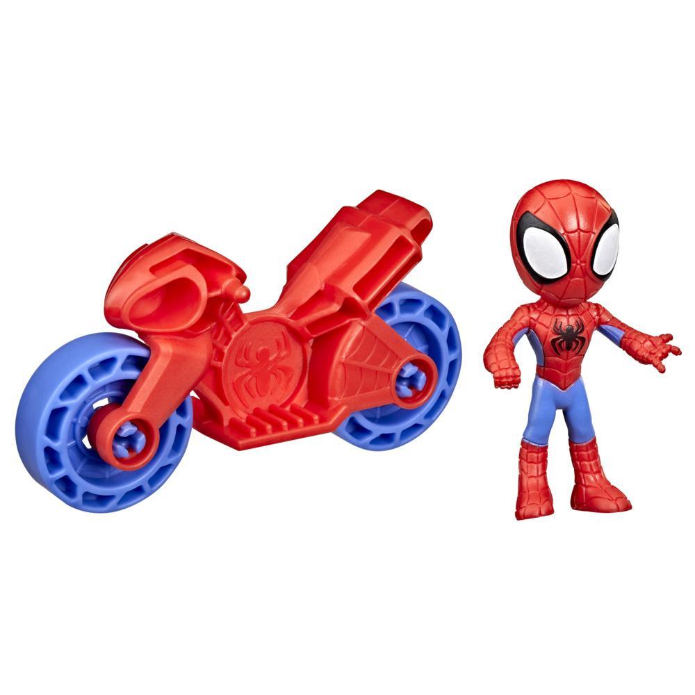 Marvel Spidey and His Amazing Friends - Figura de Spidey con moto