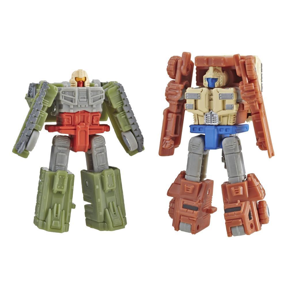 Transformers Generations War for Cybertron: Siege - Empaque doble de juguetes figuras de acción - Patrulla de combate Autobot Micromaster WFC-S6