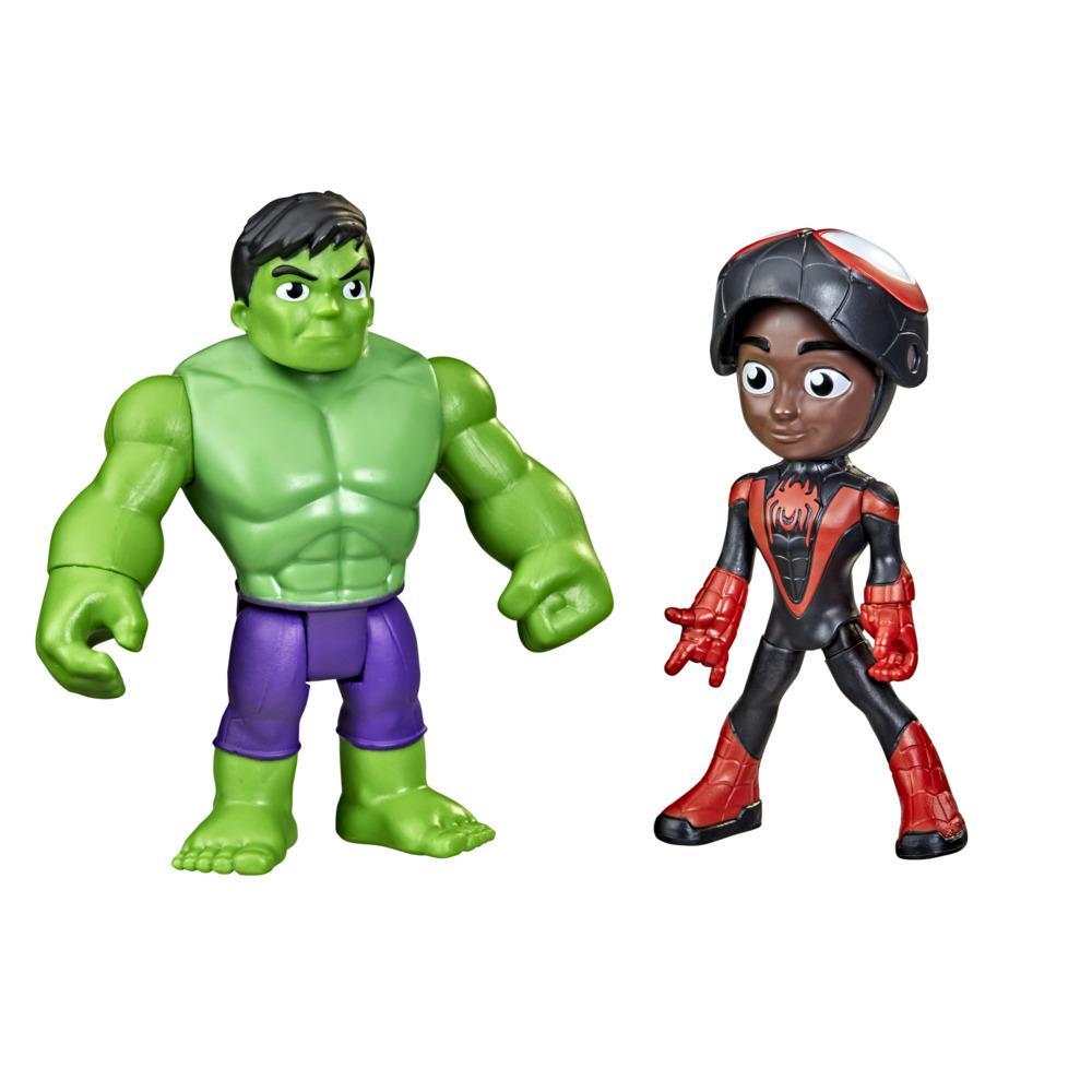 Marvel Spidey and His Amazing Friends - Set doble Héroe oculto - Miles Morales: Hombre Araña y Hulk