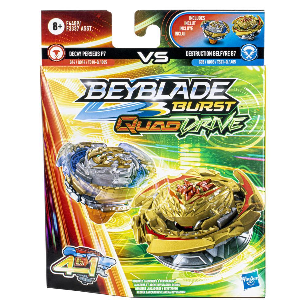Beyblade Burst - QuadDrive - Pack doble - Tops Destruction Belfyre B7 y Decay Perseus P7