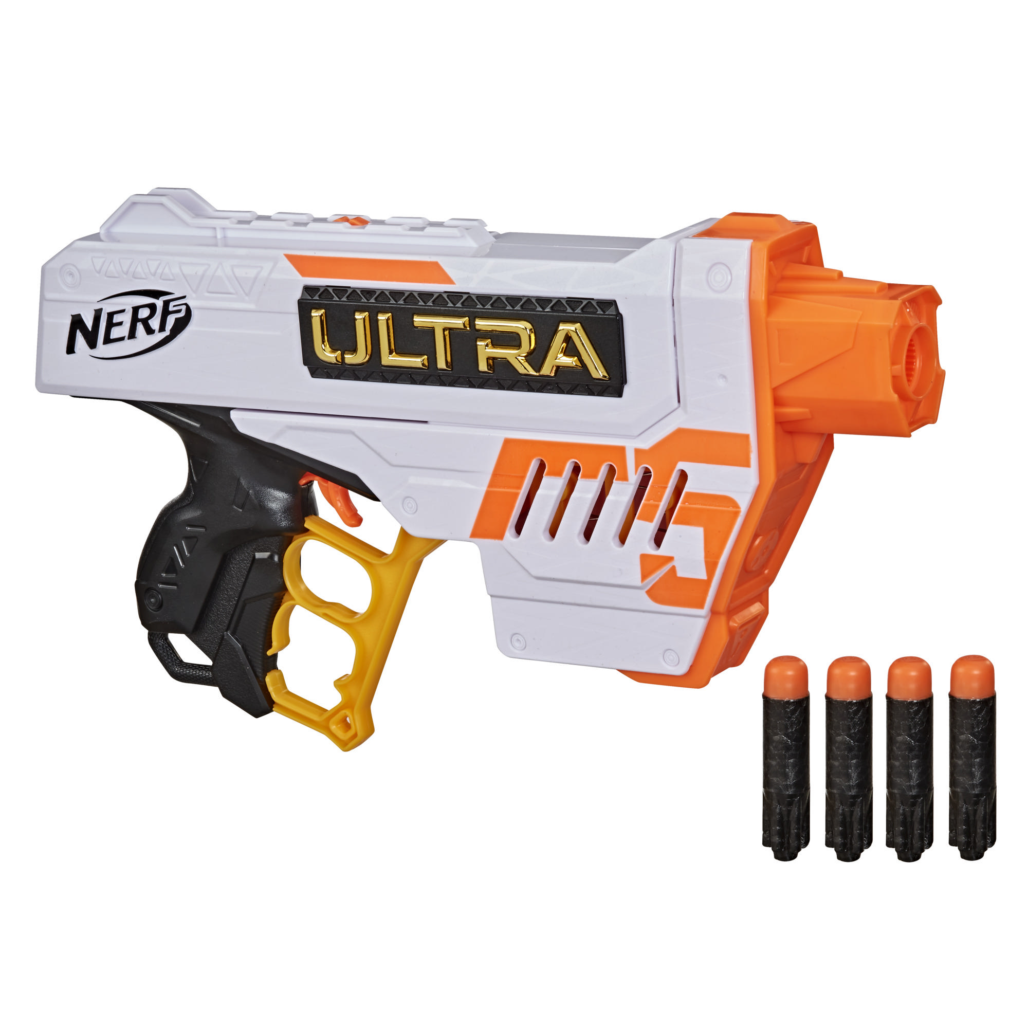 Lanzador Nerf Ultra Five - Clip de 4 dardos - 4 dardos Nerf Ultra - Portadardos - Compatible solo con dardos Nerf Ultra