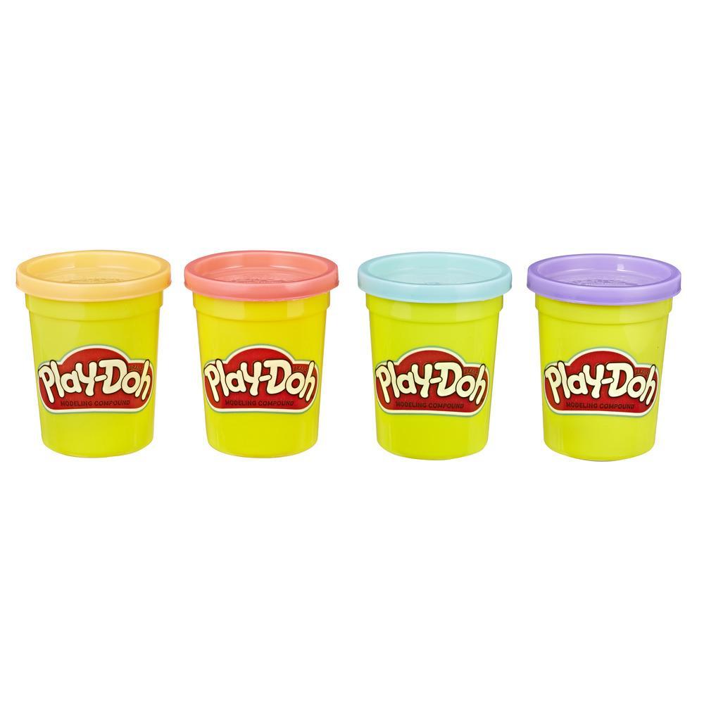 Play-Doh - Pack de 4 - Dulces Colores - 4 latas de 112 gramos de masa para moldear - Juguetes para niños y niñas