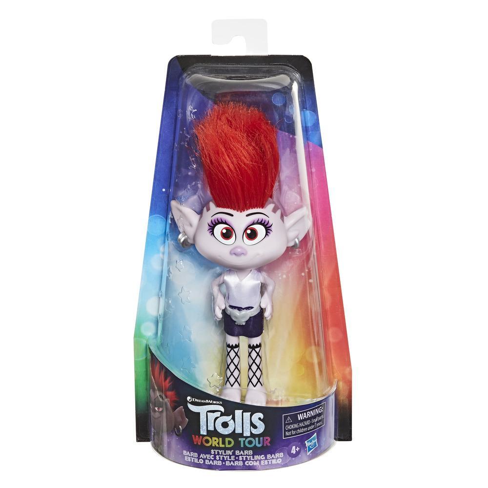 DreamWorks Trolls - EEstilo Barb - Figura con vestido removible y accesorio para el cabello, inspirada en Trolls 2