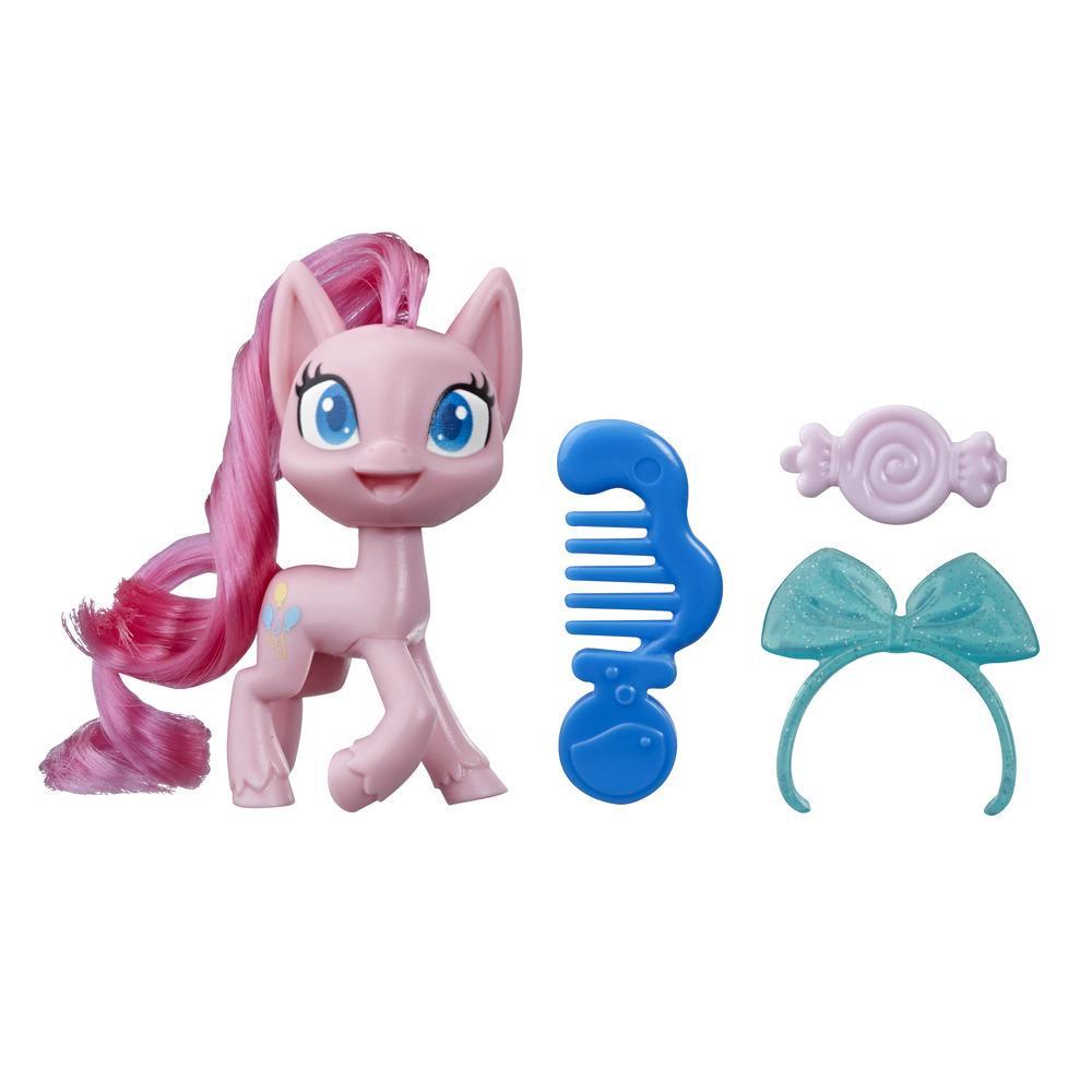 My Little Pony - Pony Pinkie Pie en poción mágica - Pony rosa de 7,5 cm con cabello para cepillar, peine y accesorios