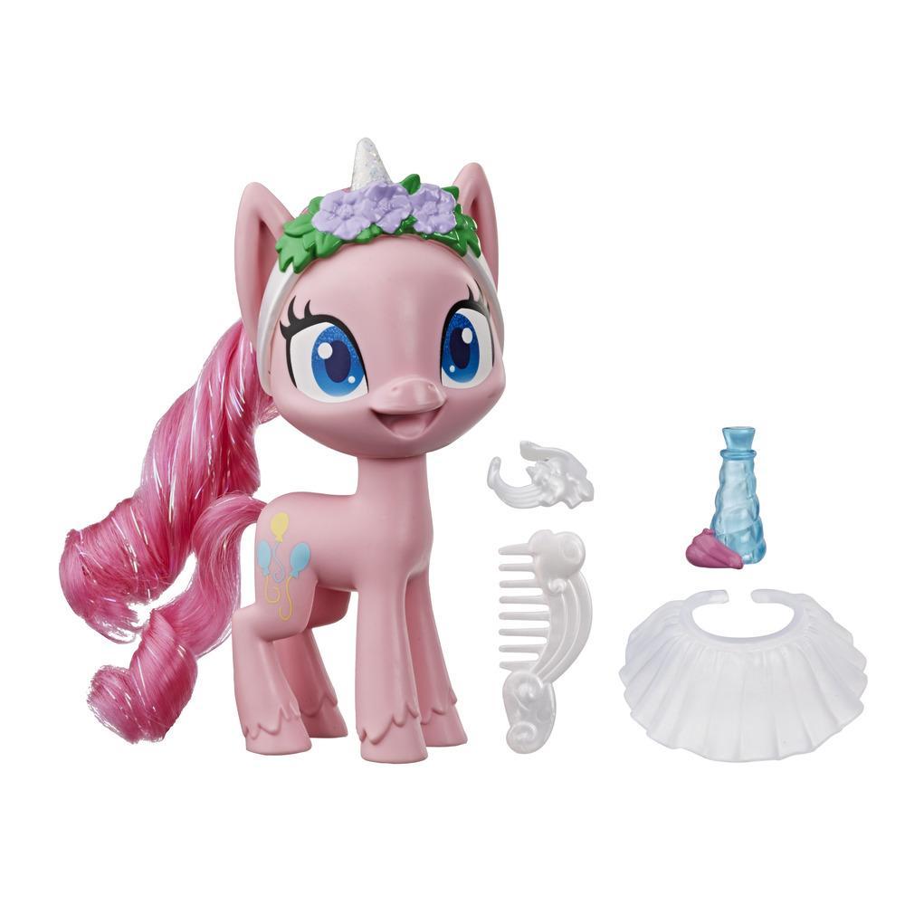 My Little Pony - Pinkie Pie Poción de estilo - Figura de 12,5 cm de pony rosada con accesorios de disfraz, cabello para peinar