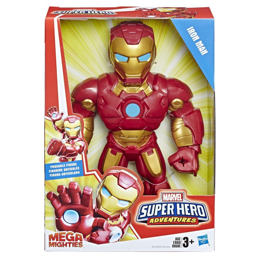 Playskool Heroes Marvel Super Hero Adventures Mega Mighties - Iron Man -  Figura de acción coleccionable de 25 cm - Juguetes para niños de 3 años en  adelante - Playskool Heroes