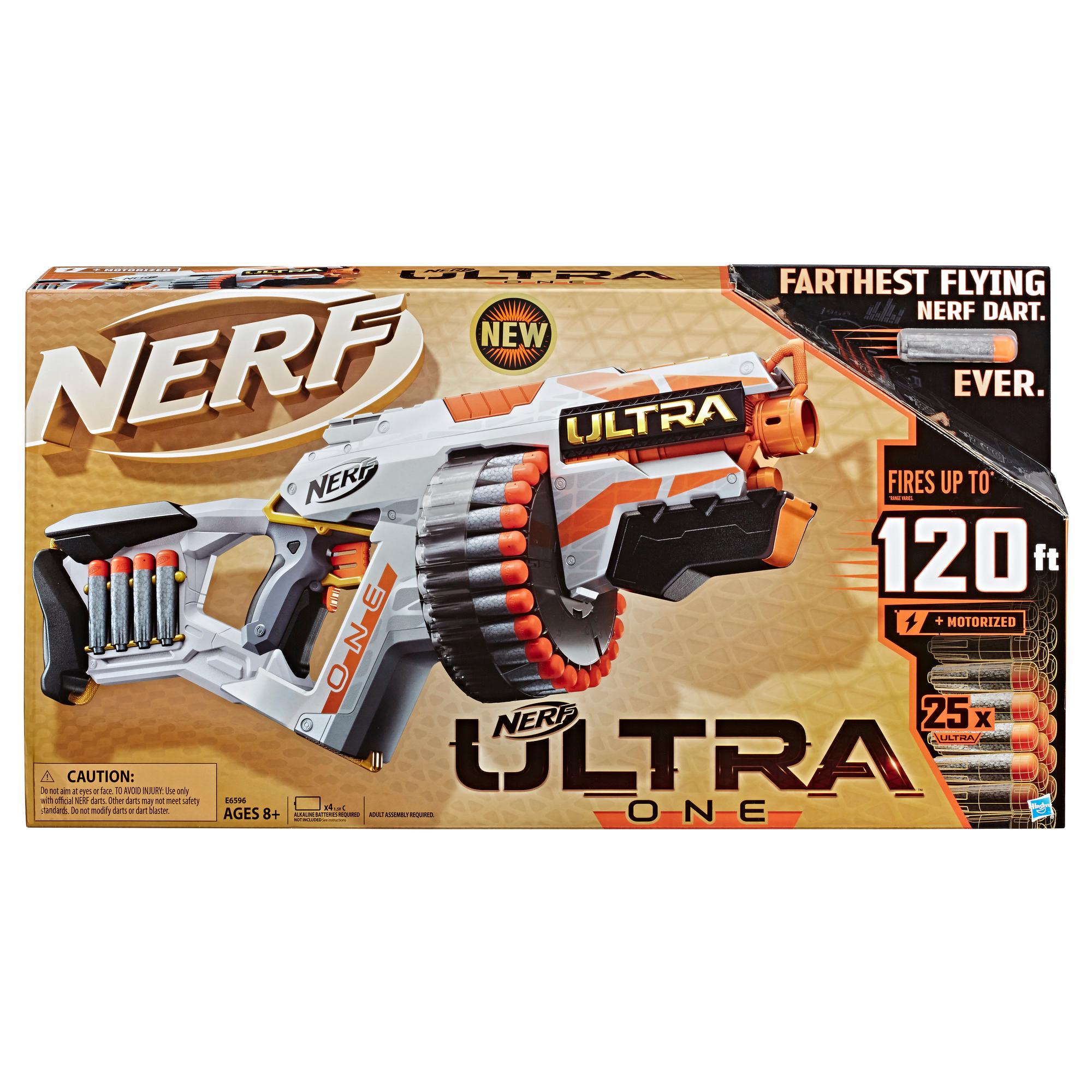 Moottoroitu Nerf Ultra One -blasteri – 25 Nerf Ultra -nuolta – Yhteensopiva vain Nerf Ultra One -nuolten kanssa