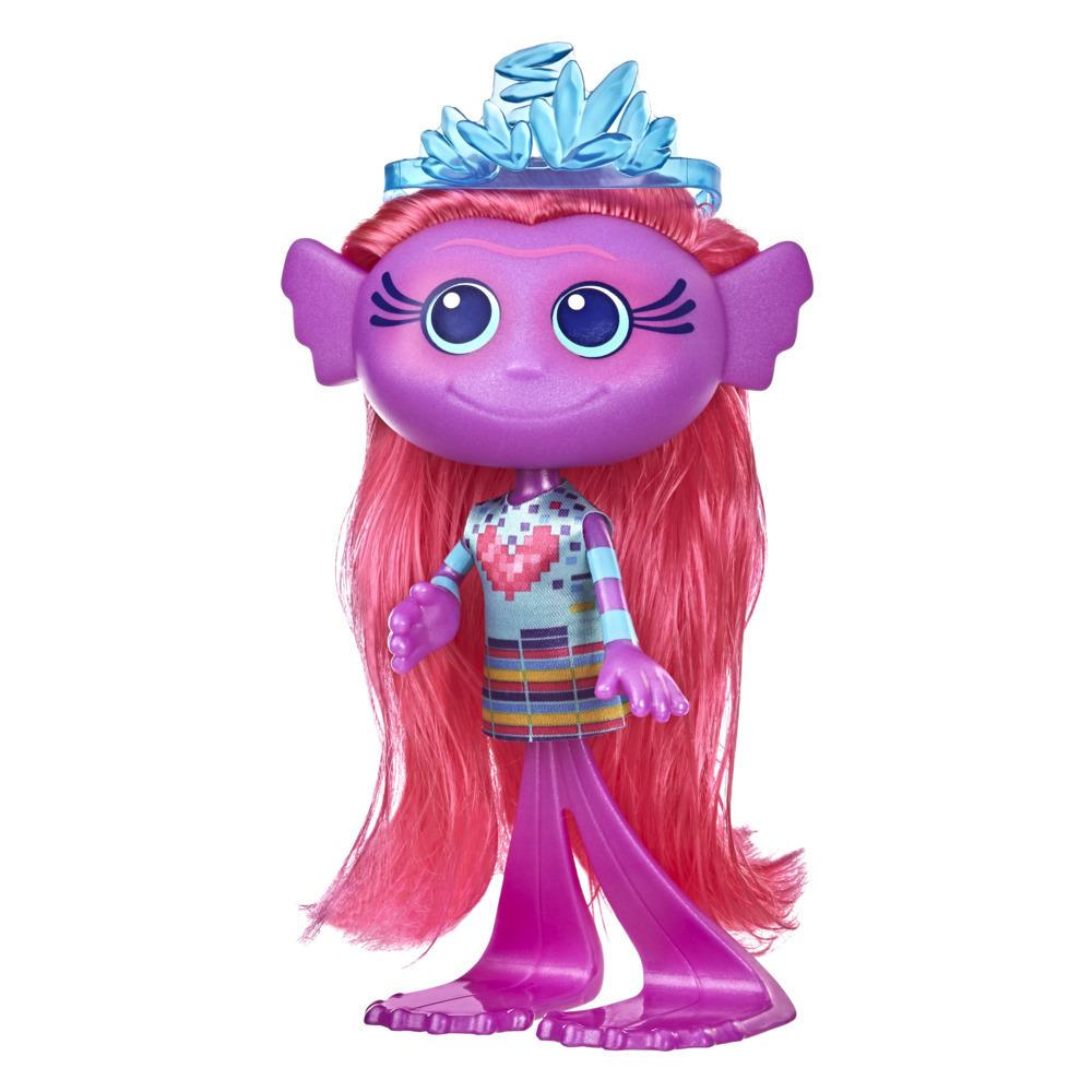 DreamWorks Les trolls 2: Tournée mondiale, Sirène avec style, poupée mannequin avec robe et diadème amovibles, pour filles