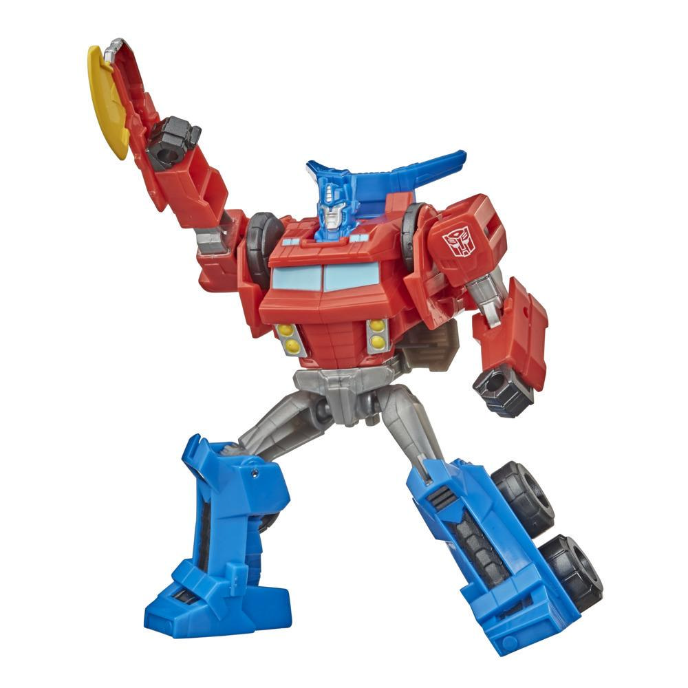 Transformers Bumblebee Cyberverse Adventures, figurine Optimus Prime Action Attackers de 13,7 cm, classe Guerrier