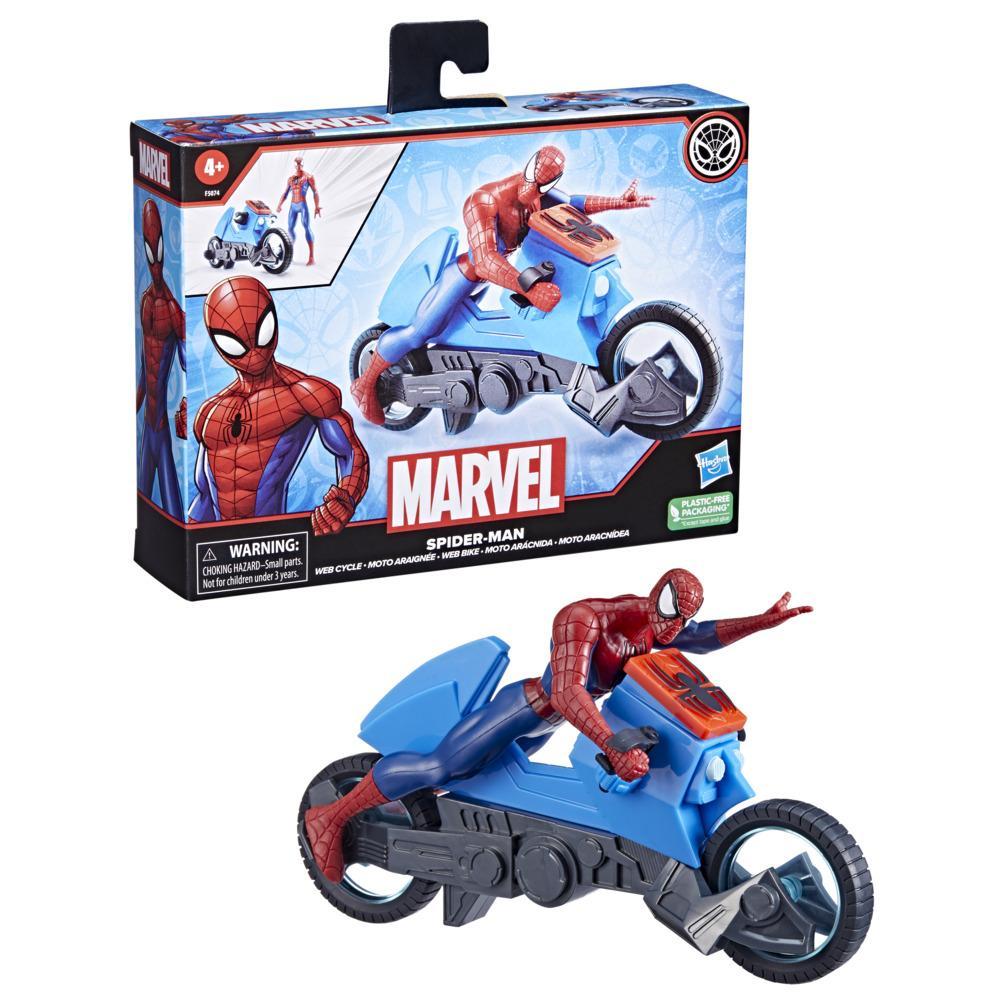 Pack de 3 figurines articulées avec véhicule jet araignée Spiderman 3  Marvel - Figurine de collection