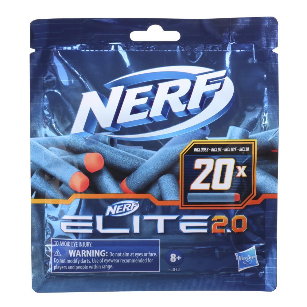 Nerf Elite 2.0, Recharge de 20 fléchettes en mousse Nerf Elite 2.0 officielles, compatibles avec les blasters Nerf Elite