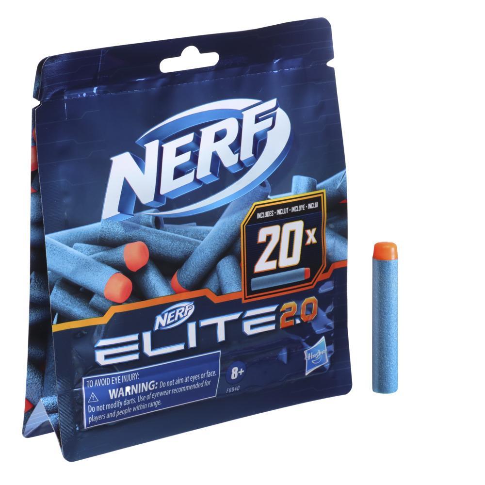 Nerf Elite 2.0, Recharge de 20 fléchettes en mousse Nerf Elite 2.0 officielles, compatibles avec les blasters Nerf Elite