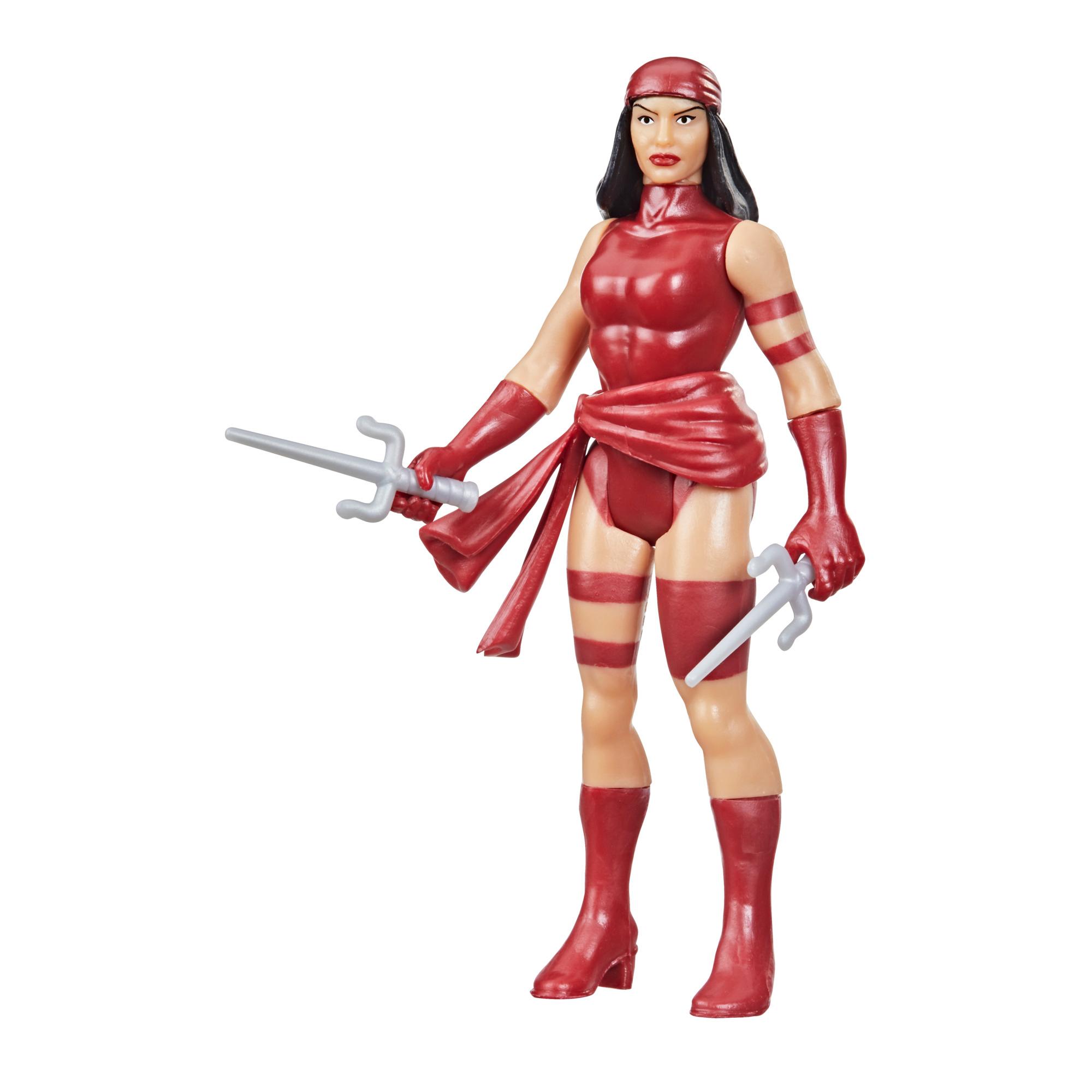 Hasbro Marvel Legends, figurine de collection retro Elektra de 9,5 cm
