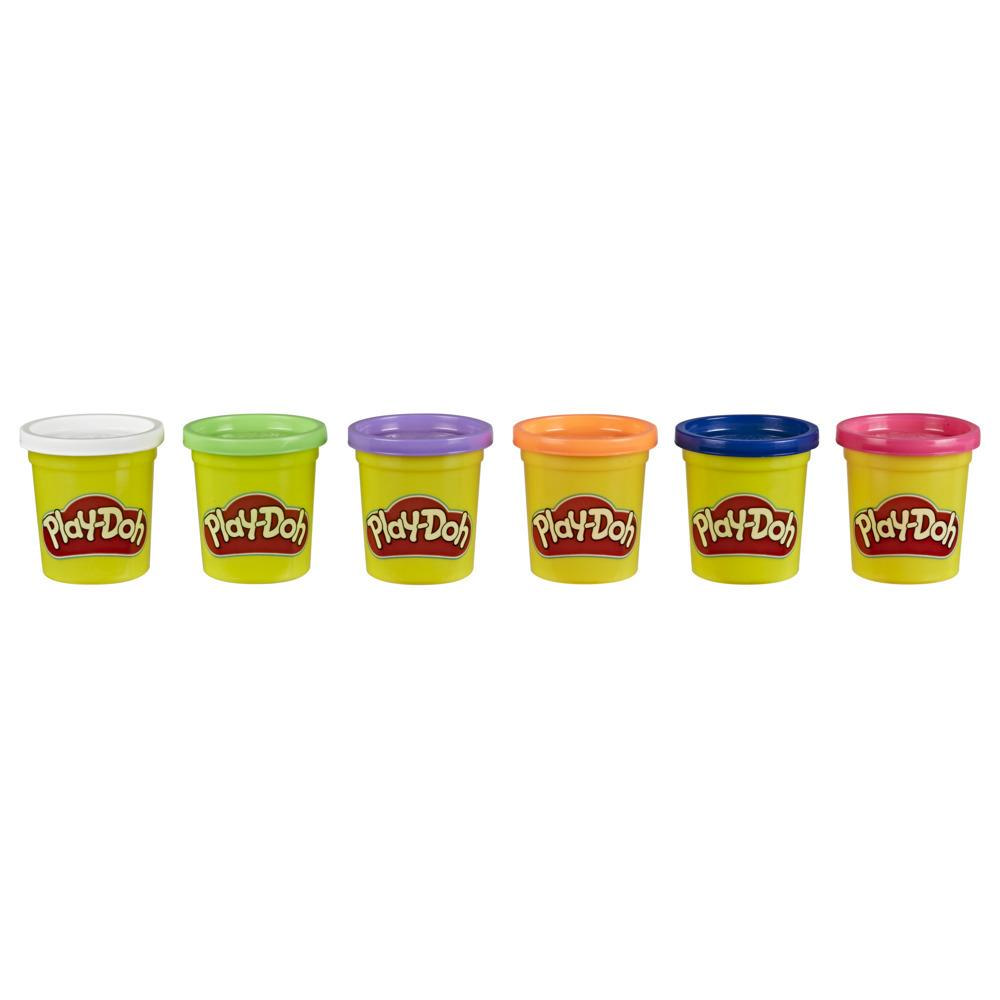 Play-Doh, pâte à modeler à partager, 6 pots de 84 g pour toi et pour moi, couleurs assorties, pâte atoxique