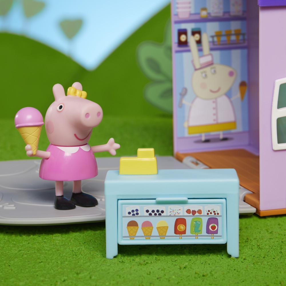 Peppa's Club, Peppa Marchande de glace, jouet préscolaire avec 1 figurine,  4 accessoires, poignée de transport, dès 3 ans - Peppa Pig