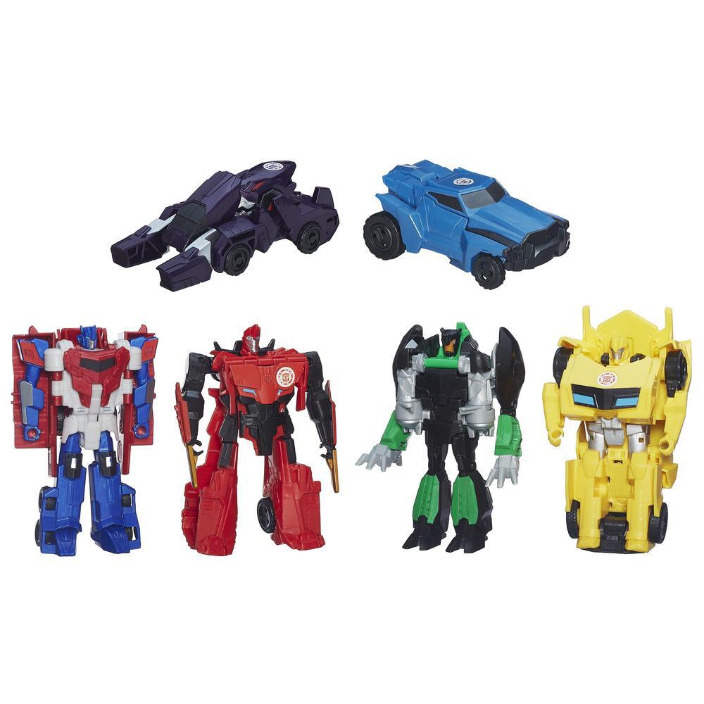 Transformers Robots in Disguise, La collection One Step, paquet de 6 figurines, jouets pour enfants, dès 5 ans