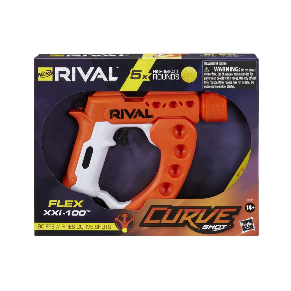 Nerf Rival Curve Shot, blaster Flex XXI-100, tirs rectilignes ou courbes (gauche, droite, vers le bas)