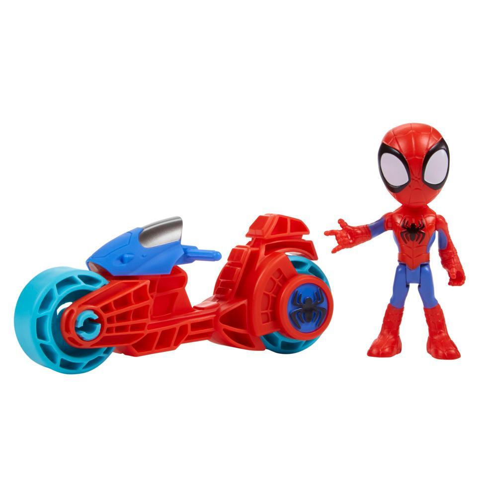 Marvel Spidey et ses Amis Extraordinaires, figurine Spidey avec moto, pour  enfants, dès 3 ans - Marvel