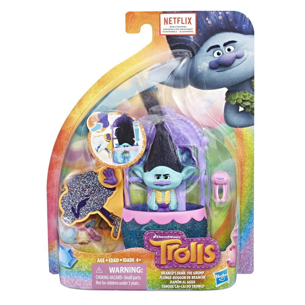 DreamWorks Trolls Branch's Dunk the Grump Dunk Tank Playset with Figure and Critter