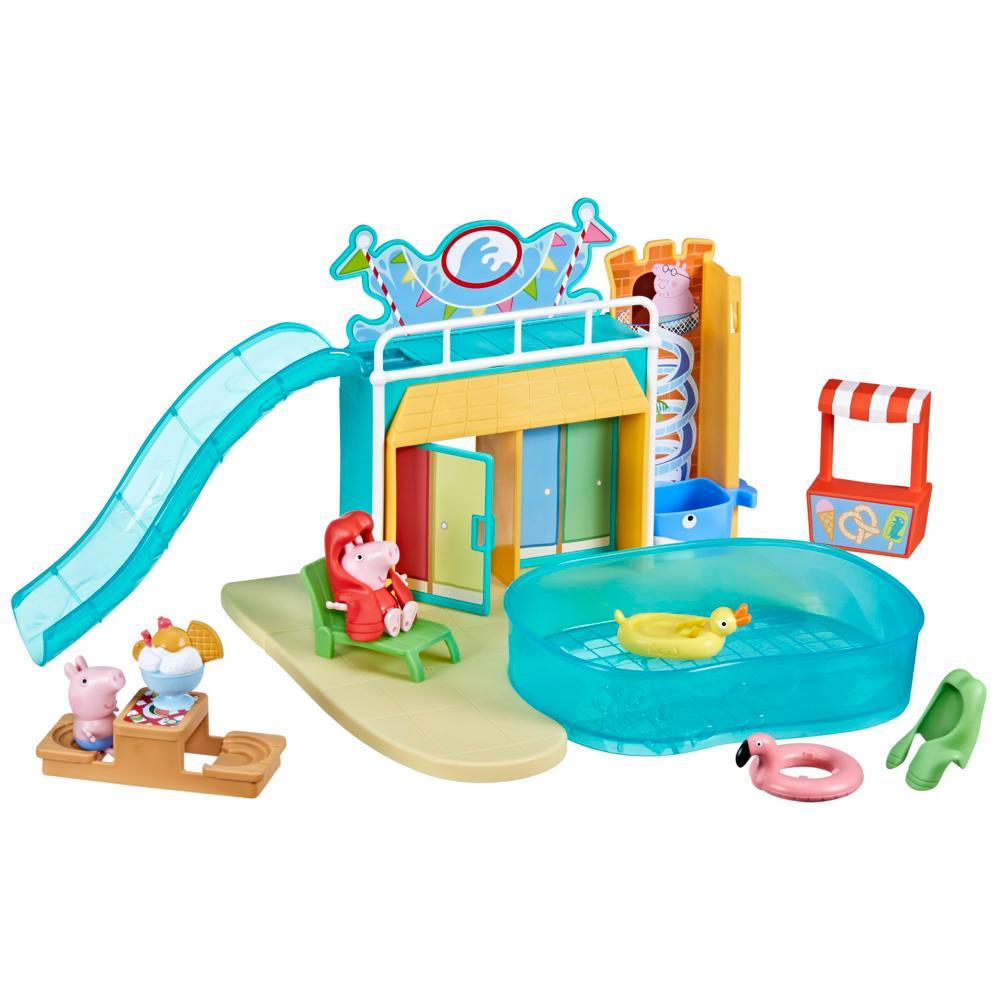 Peppa Pig Le parc aquatique de Peppa, coffret avec 2 figurines et 15  accessoires, jouet pour enfants - Peppa Pig