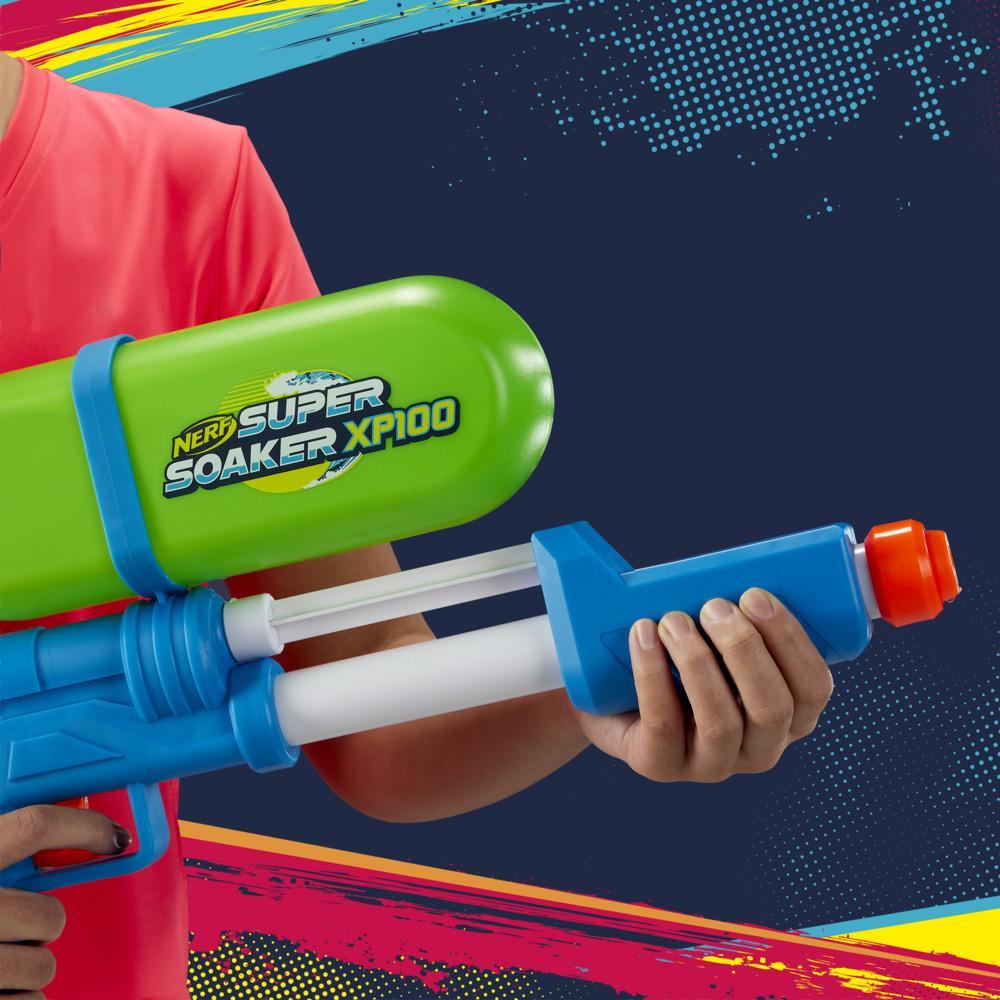 Nerf Super Soaker blaster à eau XP100 - jet continu à air comprimé - réservoir amovible - pour enfants, ados et adultes
