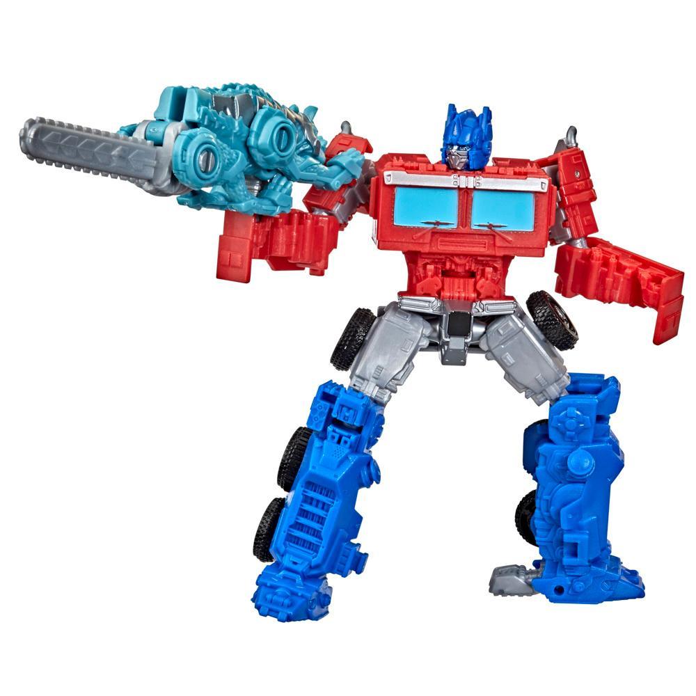Transformers: Rise of the Beasts, pack de 2 figurines Beast Alliance Beast Weaponizers Optimus Prime et Chainclaw, à partir de 6 ans, échelle 12,5 cm,