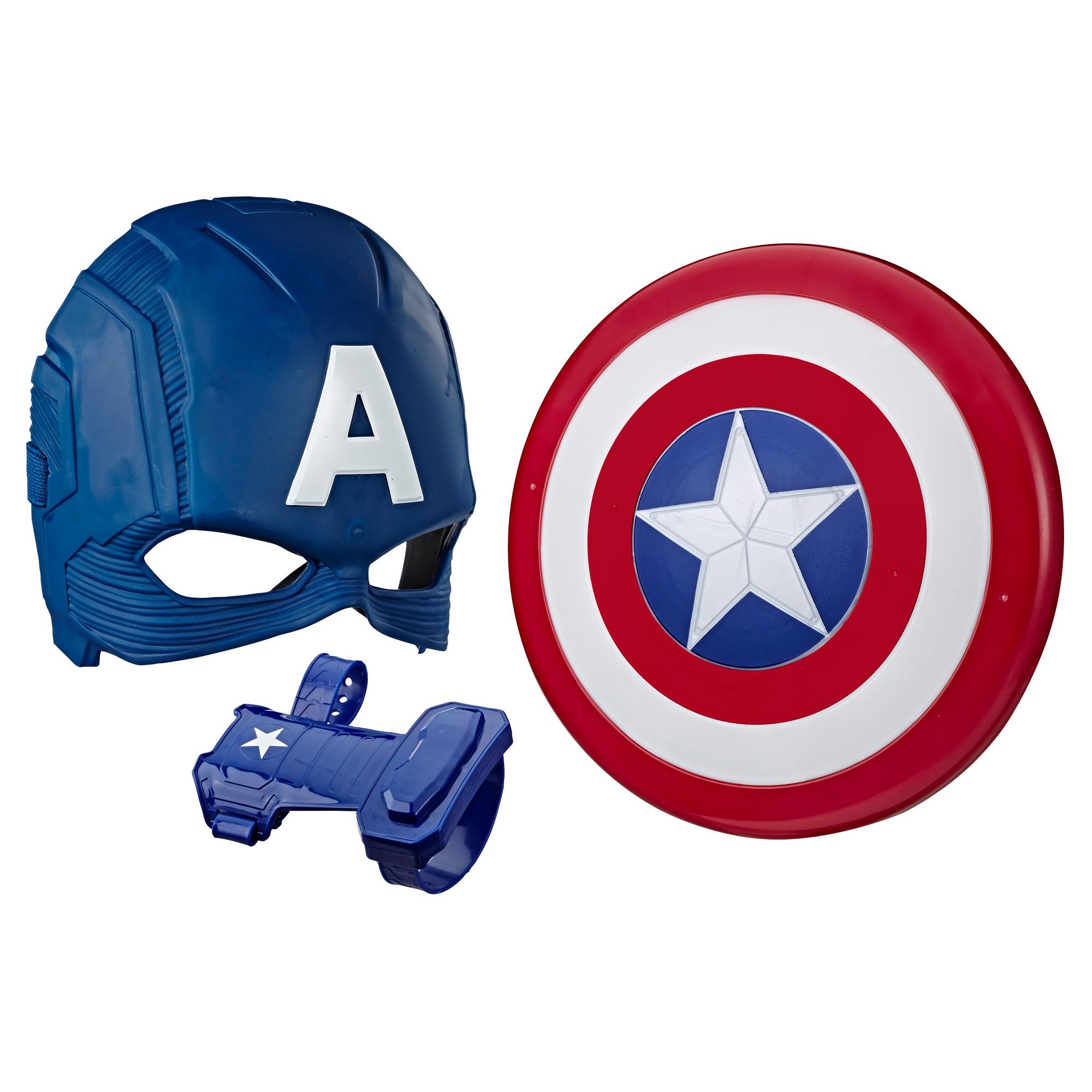 Marvel Avengers Pack de jeu de rôle Captain America (masque de Captain America et jouet bouclier magnétique pour jeu de rôle)