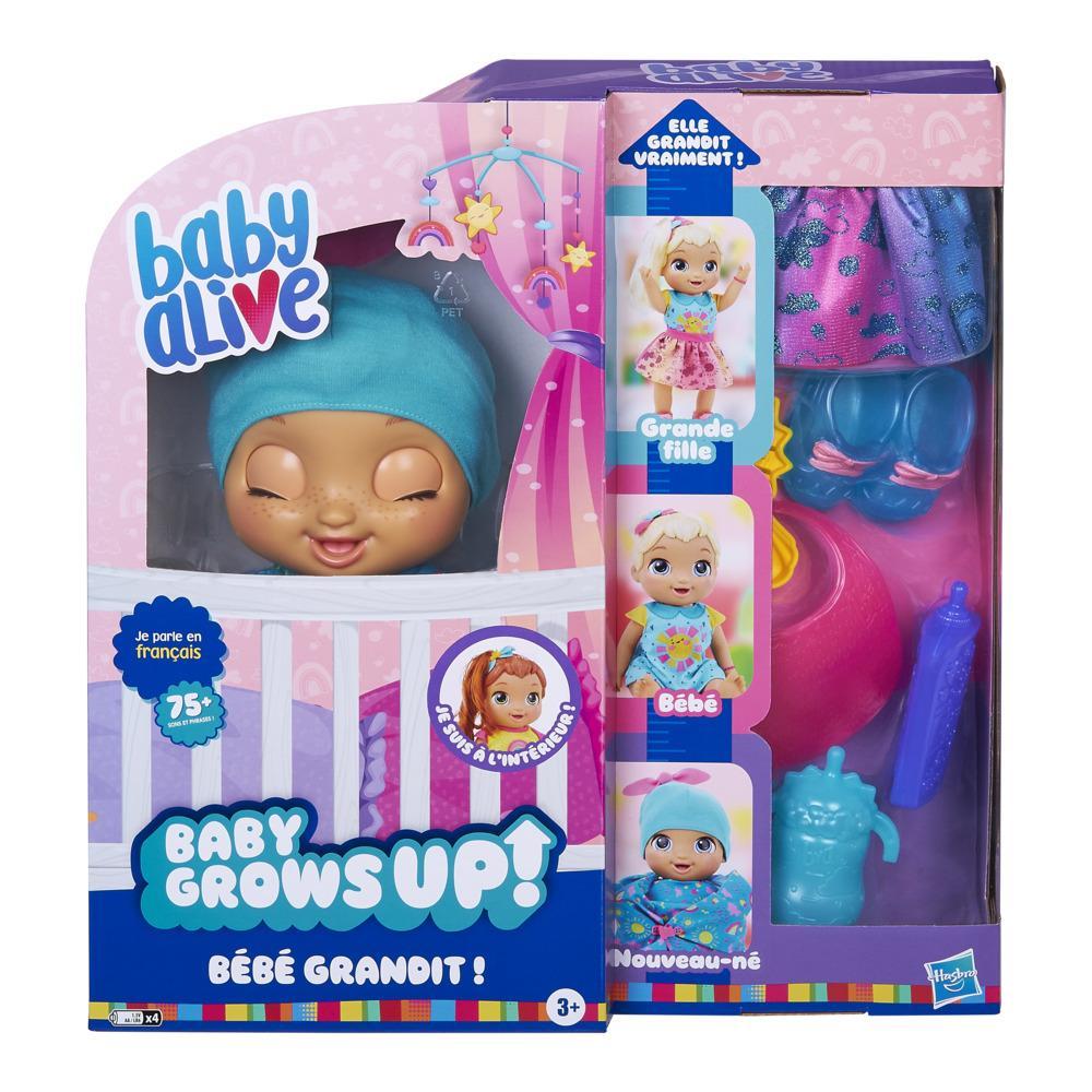 Baby Alive Baby Grows Up (Happy) - Happy Hope or Merry Meadow, Growing, Talking Baby Doll Toy, Surprise Accessories 