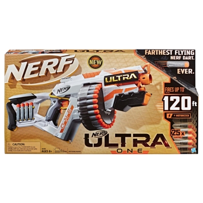 Nerf Ultra One Blaster motorisé - 25 fléchettes Nerf Ultra officielles, compatible uniquement avec les fléchettes Nerf Ultra.