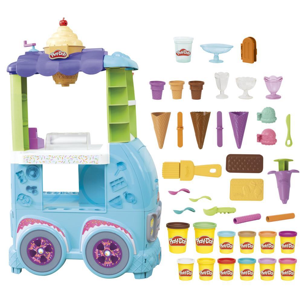 Play-Doh Kitchen Creations, tökéletes fagyis furgon játékkészlet