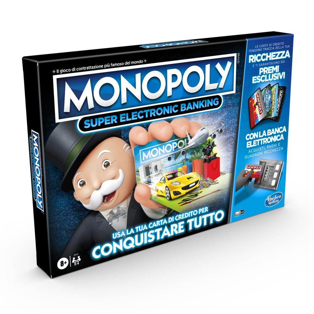Monopoly Super Electronic Banking (gioco in scatola con lettore elettronico Hasbro Gaming, versione in italiano).
