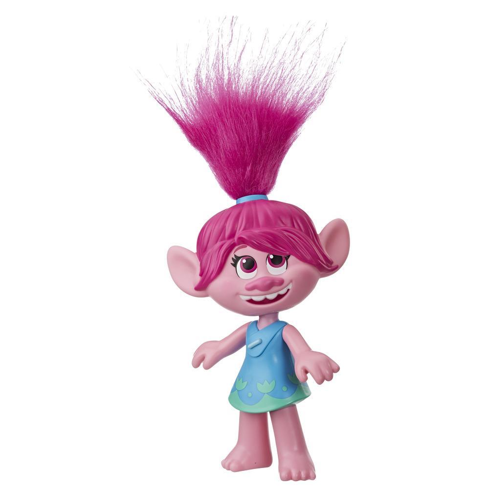 DreamWorks Trolls World Tour Superstar Poppy-pop, zingt Trolls Just Want to Have Fun, zingende speelgoedpop
